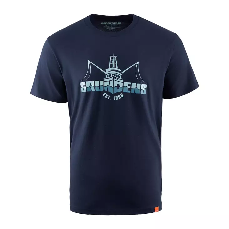 Grundens Logo Boat T-Paita Dark Navy - Grundens Kalastusvaatteet - 50378-425-0013 - 1