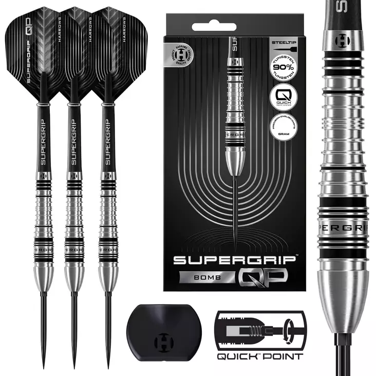 Harrows Supergrip Bomb Quick Point 90% Dartstikat - Harrows Darts Tikat - BD89223 - 1