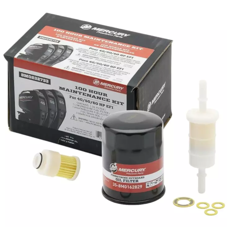 Mercury 100 h huoltosarja 40–60 hv EFI - Mercury OEM Huoltosarjat - 8M0232733 - 1