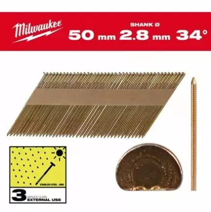 Milwaukee Konenaulat 34° 50/RS/G/C3 - Naulat - 4932492613 - 1