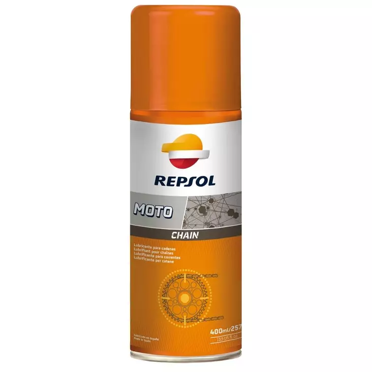 REPSOL Moto Chain, ketjurasva, 400ml, teflon - Yleisvoiteluaineet ja Sprayvoiteluaineet - 80073 - 1
