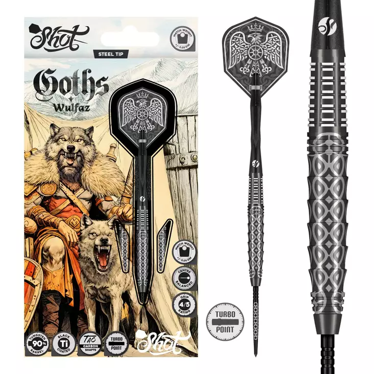 Shot Goths Wulfaz Turbo Point 90% Dartstikat - Shot Darts Tikat - SH-GOWTP-23 - 1