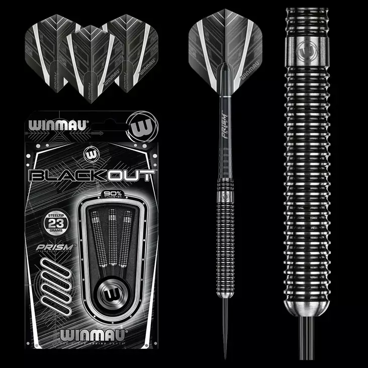 Winmau Blackout 90% Tungsten Dartstikat - Winmau Darts Tikat - 1083-23 - 1