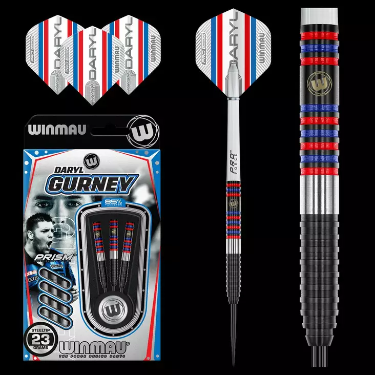 Winmau Daryl Gurney 85% Tungsten Pro-Series Dartstikat - Winmau Darts Tikat - 1498-23 - 1
