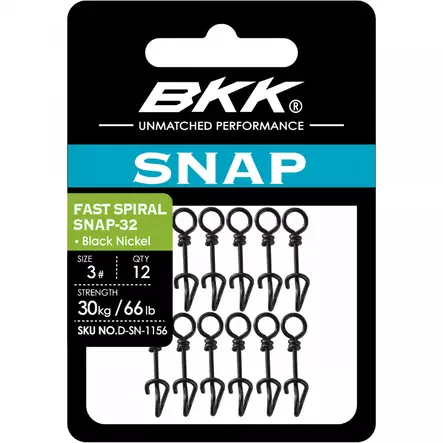 BKK Fast Spiral Snap-32 Kiapsautuslukko - Viehelukot, Leikarit ja Pientarvikkeet - D-SN-1154 - 2