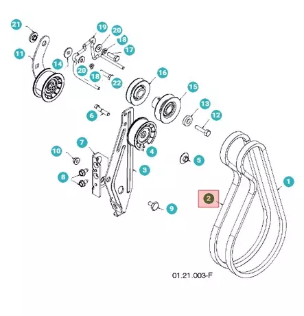 Husqvarna Lumilingon hihna - Husqvarna pienkoneiden varaosat - 5324197-44 - 2
