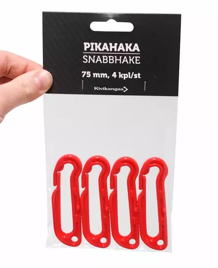 Pikahaka Ahti 75mm 4kpl Punainen - Pyydyskalastustarvikkeet - LUKKO754 - 2