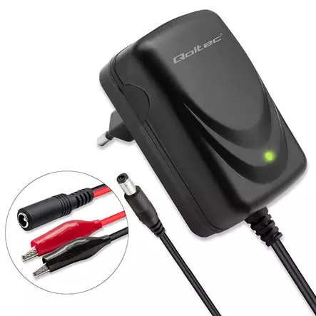 QOLTEC Laturi AGM GEL lyijyhappo 1A 12V DC - Akkulaturit - QOLTEC-52424 - 1