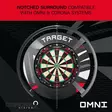 Target Patterned Notched Black darts-taulun suojarengas - Dartstaulun seinäsuojat  - 440264 - 3