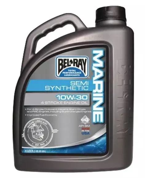 Bel-Ray Marine Semi-Synthetic 10W-30 4L 4-tahti moottoriöljy - Perämoottoriöljyt - 55-705-004 - 1