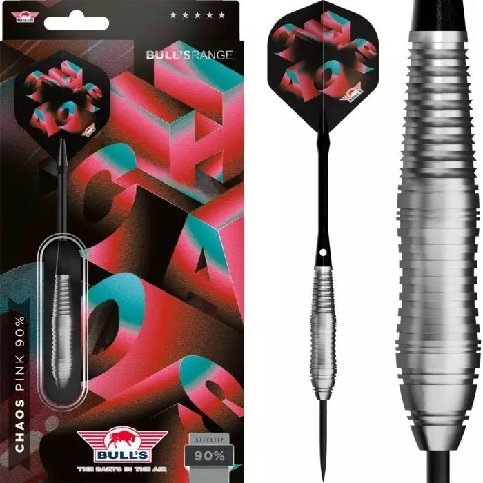 Bull's Chaos Pink 90% Dartstikat - Bull's Darts Tikat - BU-34724 - 1