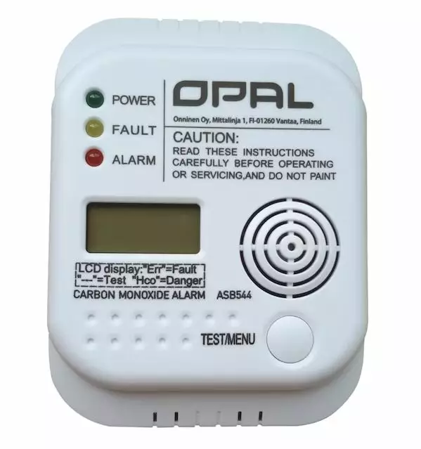 Opal Häkävaroitin LCD-Näytöllä - Palovaroittimet - ASB544 - 1