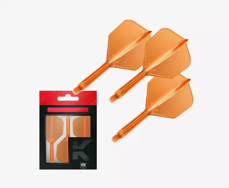 Target K-Flex Neon Dartstikan sulitettu varsi | No.6 | Oranssi - Kiinteäsulkaiset varret - 410044 - 1