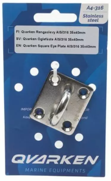 Qvarken Lenkkilaatta | AISI 316 Haponkestävä teräs - Venekiinnikkeet ja pientarvikkeet - 103-10-3035 - 2