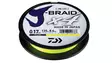 Daiwa J-Braid X4 Kuitusiima Keltainen 0,10mm 3,8Kg 135m - Kuitusiimat - 205425 - 1