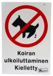 Opaste Koiran ulkoiluttaminen kielletty 20x30 cm - Opasteet ja kyltit - 259045 - 1