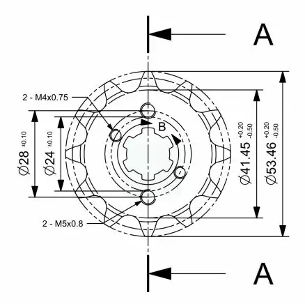Derbi Senda 12Z Eturatas 00-> 4 reikää - Mopon ja Moottoripyörän varaosat - 70375 - 1