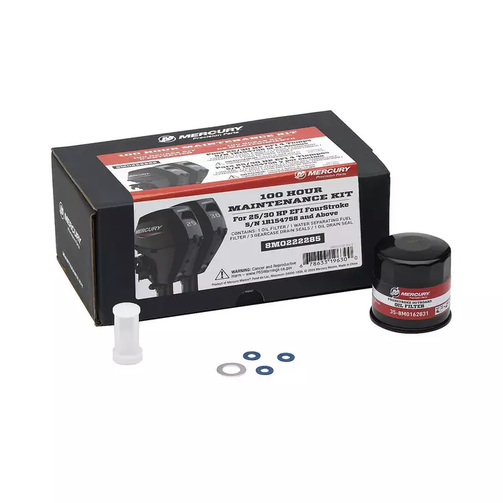 Mercury 100 h huoltosarja 25–30 hv EFI FourStroke - Mercury OEM Huoltosarjat - 8M0222285 - 1