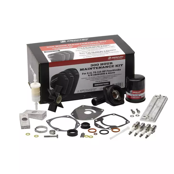 Mercury 300 h huoltosarja 75–115 hv FourStroke 2,1 l - Mercury OEM Huoltosarjat - 8M0097855 - 1