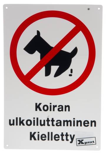 Opaste Koiran ulkoiluttaminen kielletty 20x30 cm - Opasteet ja kyltit - 259045 - 1
