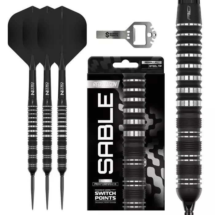 Red Dragon Sable Black Parallel Switch Point 90% Dartstikat - Red Dragon Darts Tikat - RDD3035 - 1