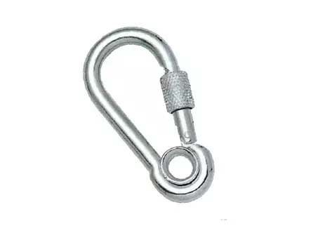 Columbus 6mm Palomiehenhaka lukolla ja köysirenkaalla, AISI 316 haponkestävä - Venekiinnikkeet ja pientarvikkeet - 3092006 - 1