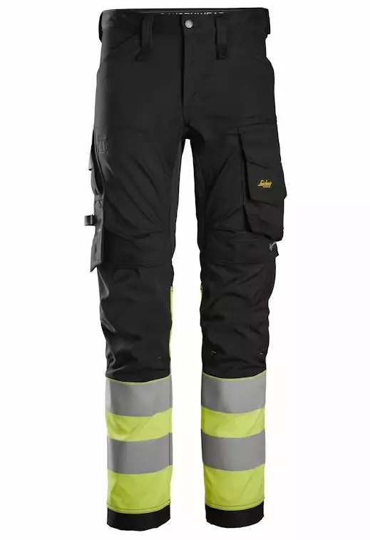 Snickers HighVis LK1 Stretch Housut, Keltainen - OUTLET! Laatukamaa poistohinnalla! - 63340466056 - 1