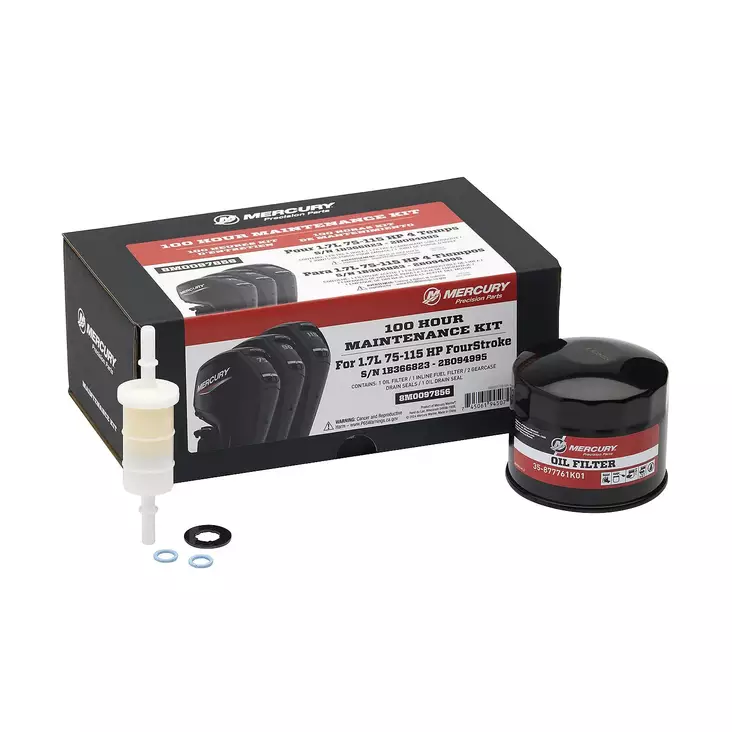 Mercury 100 h huoltosarja 75–115 hv FourStroke 1,7 l - Mercury OEM Huoltosarjat - 8M0097856 - 1