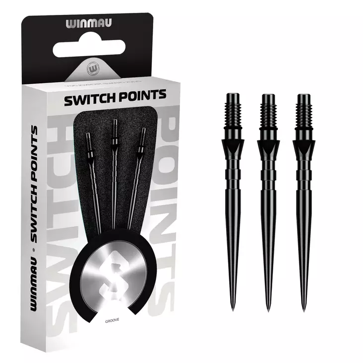 Winmau Switch Point Groove Black - Darts Kärjet - T2B26 - 1
