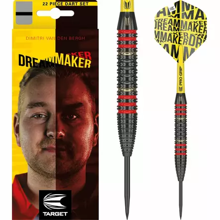 Target Dimitri van den Bergh 22g Brass Dartstikka Setti - Target Darts Tikat - 170007 - 2