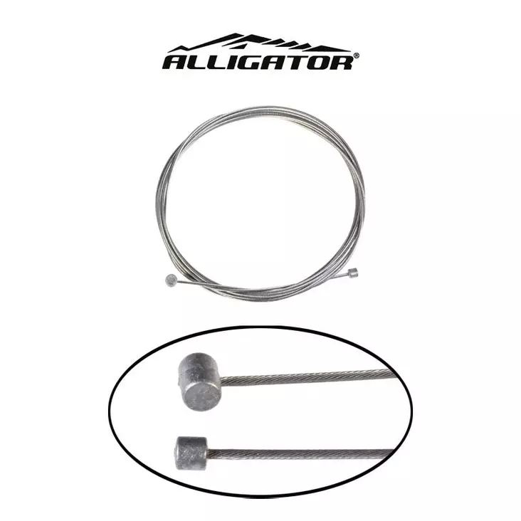 Alligator Vaihdevaijeri | 2-päinen | paljas | 1.2mm/2000mm - Polkupyörän varaosat - 60697 - 1