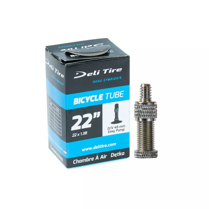 Deli Sisärengas 22", 37/44-501, pikaventtiili 45 - Polkupyörän renkaat ja paikkaus - D-011257 - 1