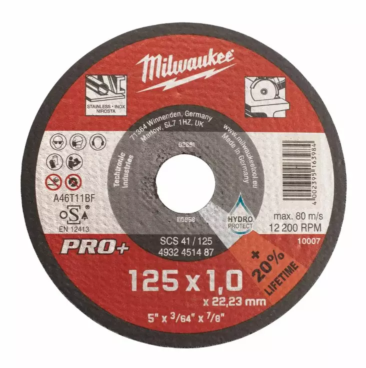 Milwaukee PRO+ SCS41 Katkaisulaikka 125mm | 1mm - Kulmahiomakoneen terät ja laikat - 4932451487 - 1