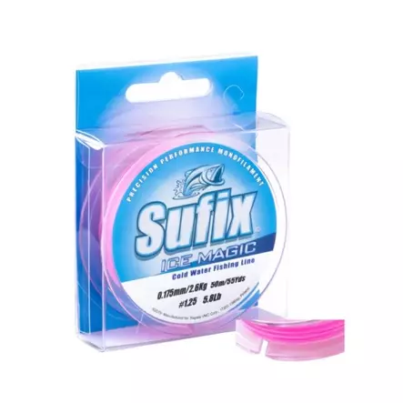Sufix Ice Magic Neon White/Pink 50m Pilkkisiima - Pilkkisiimat - 124538 - 1