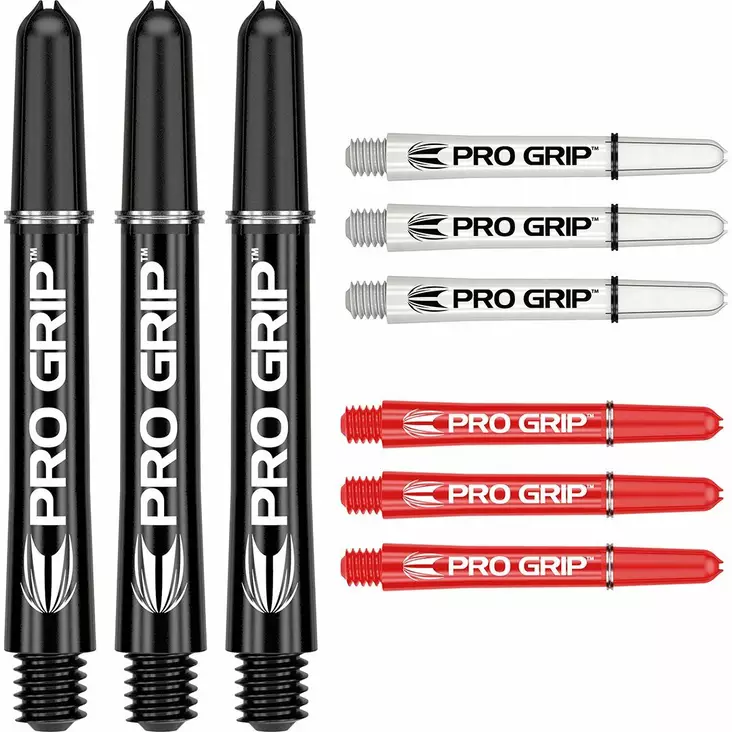 Target Pro Grip Shaft Dartstikan Perät Medium | Musta / Valkoinen / Punainen - Dartstikan varret - 380388 - 1