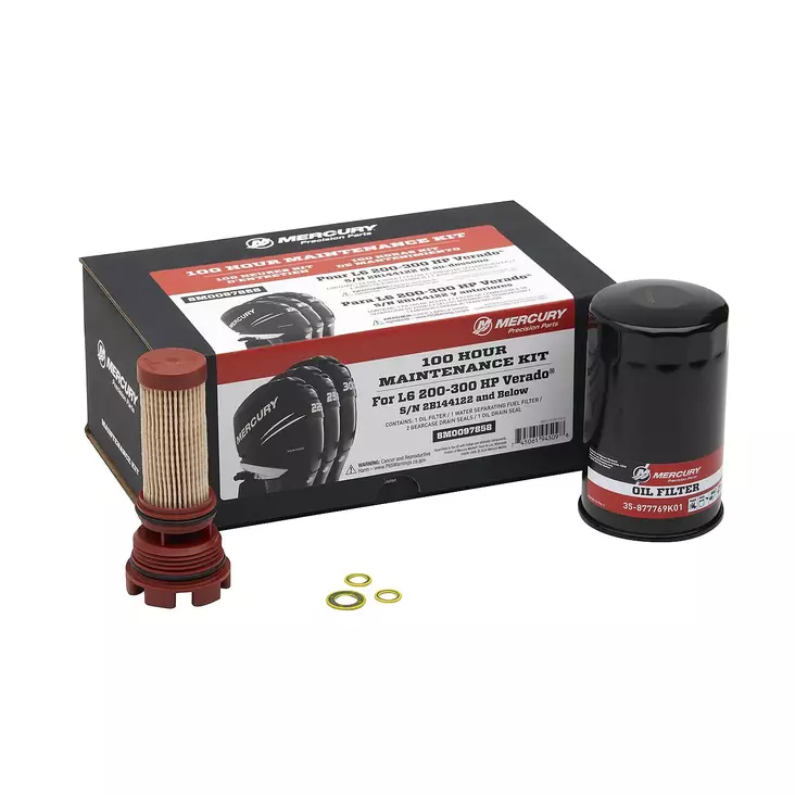 Mercury 100 h huoltosarja Verado L6 200–300 hv - Mercury OEM Huoltosarjat - 8M0097858 - 1