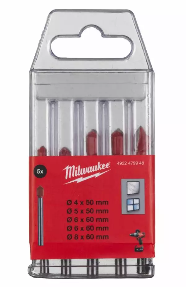 Milwaukee Lasi- ja kaakeliporanteräsarja - Poranterät - 4932479948 - 1