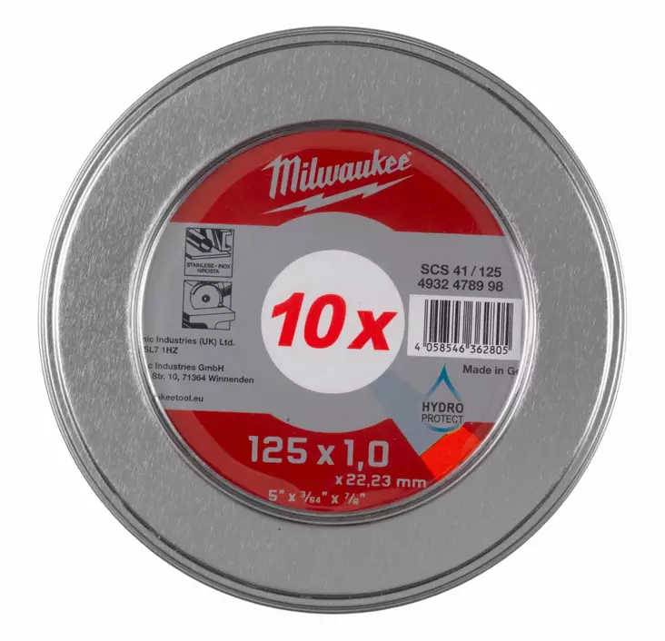 Milwaukee Pro+ katkaisulaikka | 41 / 125 x 1 | 10kpl - Kulmahiomakoneen terät ja laikat - 4932478998 - 1