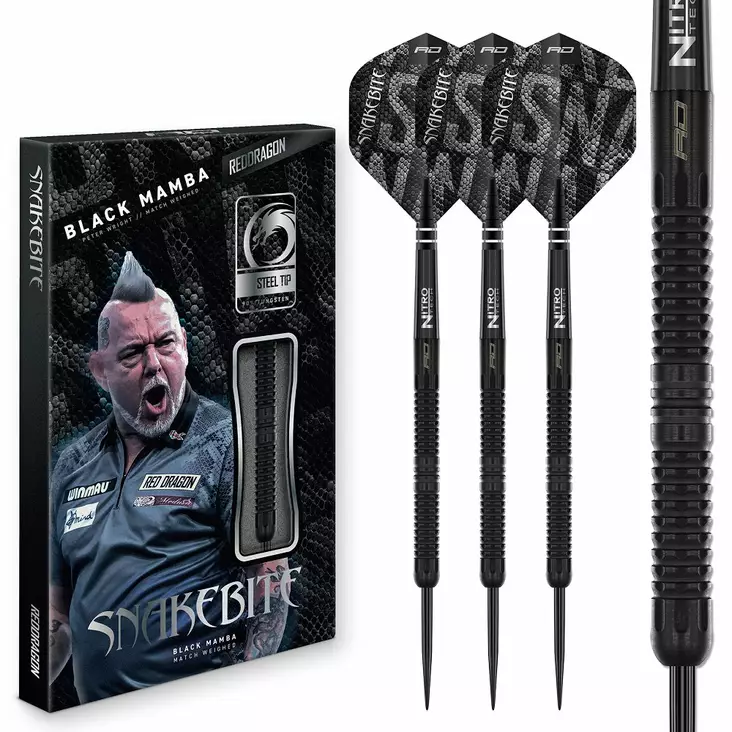 Red Dragon Peter Wright Black Mamba 90% Dartstikat - Red Dragon Darts Tikat - RDD2928 - 1