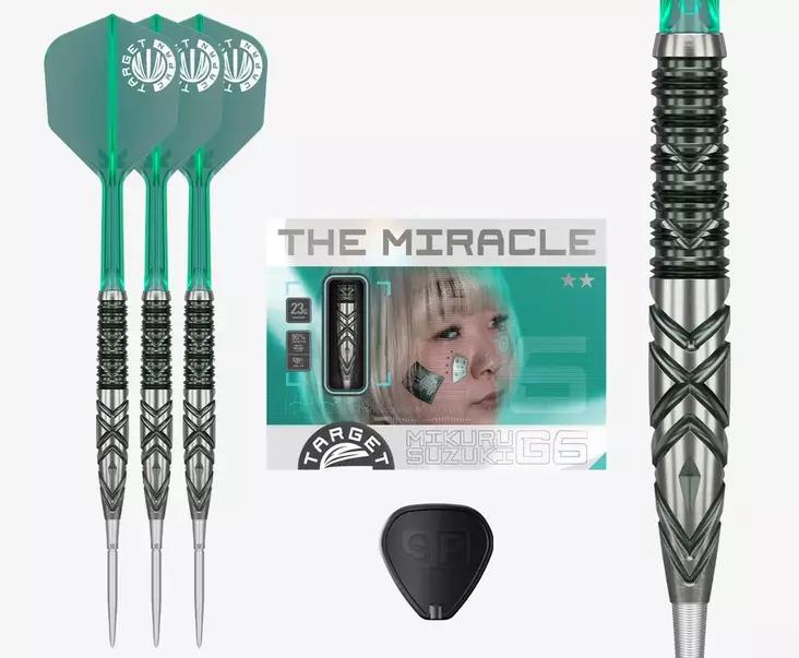 Target Japan Mikuru Suzuki The Miracle G6 Swiss Point 90% Steel Tip 23g Dartstikat - Target Darts Tikat - 190528 - 1
