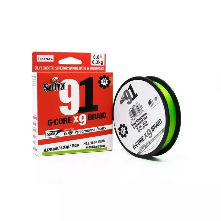 Sufix 91 Braid Neon Chartreuse 150m Kuitusiima - Kuitusiimat - 142129 - 1