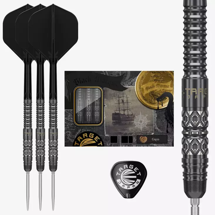 Target Japan Black Marque Creed Swiss Point 90% Dartstikat - Target Darts Tikat - 191029 - 1