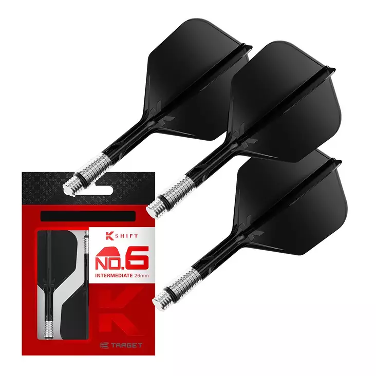 Target K-Shift Black NO6 Pyörivät Dartsulat - Kiinteäsulkaiset varret - 410549 - 1