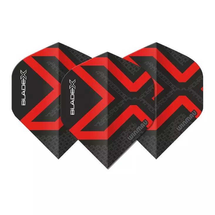 Winmau Blade X Prism Delta Metallic Black Red - Dartsulat - Dartstikan irtosulat - 6915-809 - 1