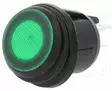 SCI Pyöreä keinukytkin, vihreä, valolla - Venesähkötarvikkeet - R13-244B8-02-BBG - 1