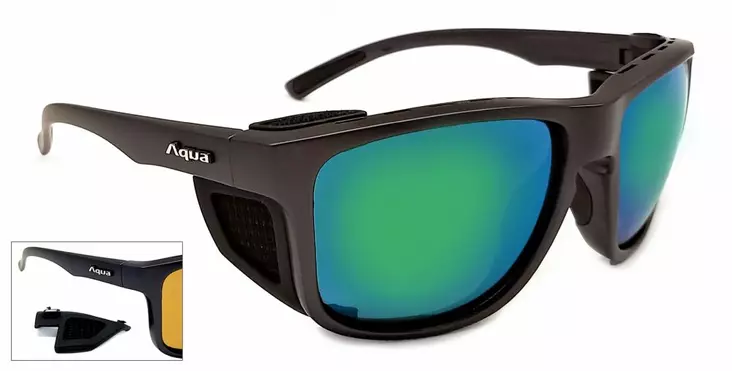 Aqua Ocean Matt Black Aurinkolasit - Polarisoidut Aurinkolasit - OMVP - 1