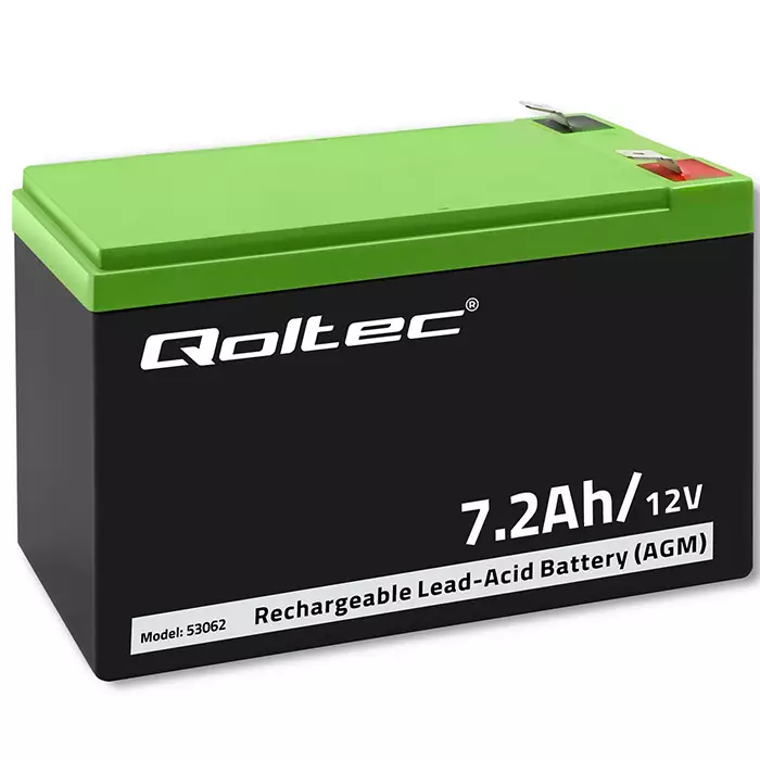 QOLTEC Akku 12V 7.2Ah AGM - Vene- ja vapaa-ajan akut - ACCU-HP72-12Q - 1