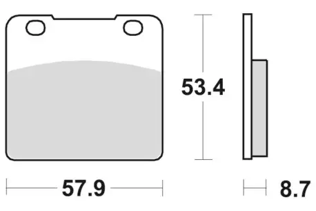 Sbs Jarrupalat Sintered Taakse - Mopon ja Moottoripyörän varaosat - 23-577LS - 1