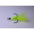 K.P UV Tail Hook F.Yellow Kolmihaarakoukku 2kpl - Irtokoukut ja painot - 2-KPUVTH-2-Y - 1