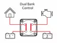 BEP Dual Bank Control -kaksoisakkukytkin Päävirtakytkin - Venesähkötarvikkeet - 772-DBC-EZ - 2